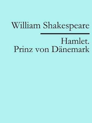 cover image of Hamlet. Prinz von Dänemark